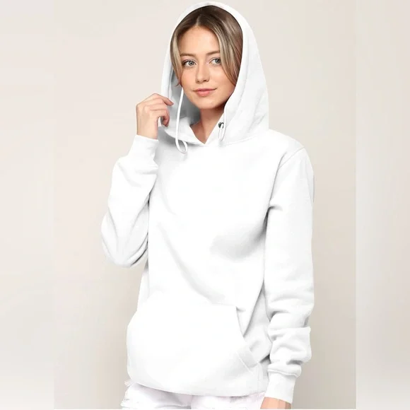 Active Casual Hoodie Long Sleeve Comfortable Lightweight Sweatshirt -white - Picture 5 of 6